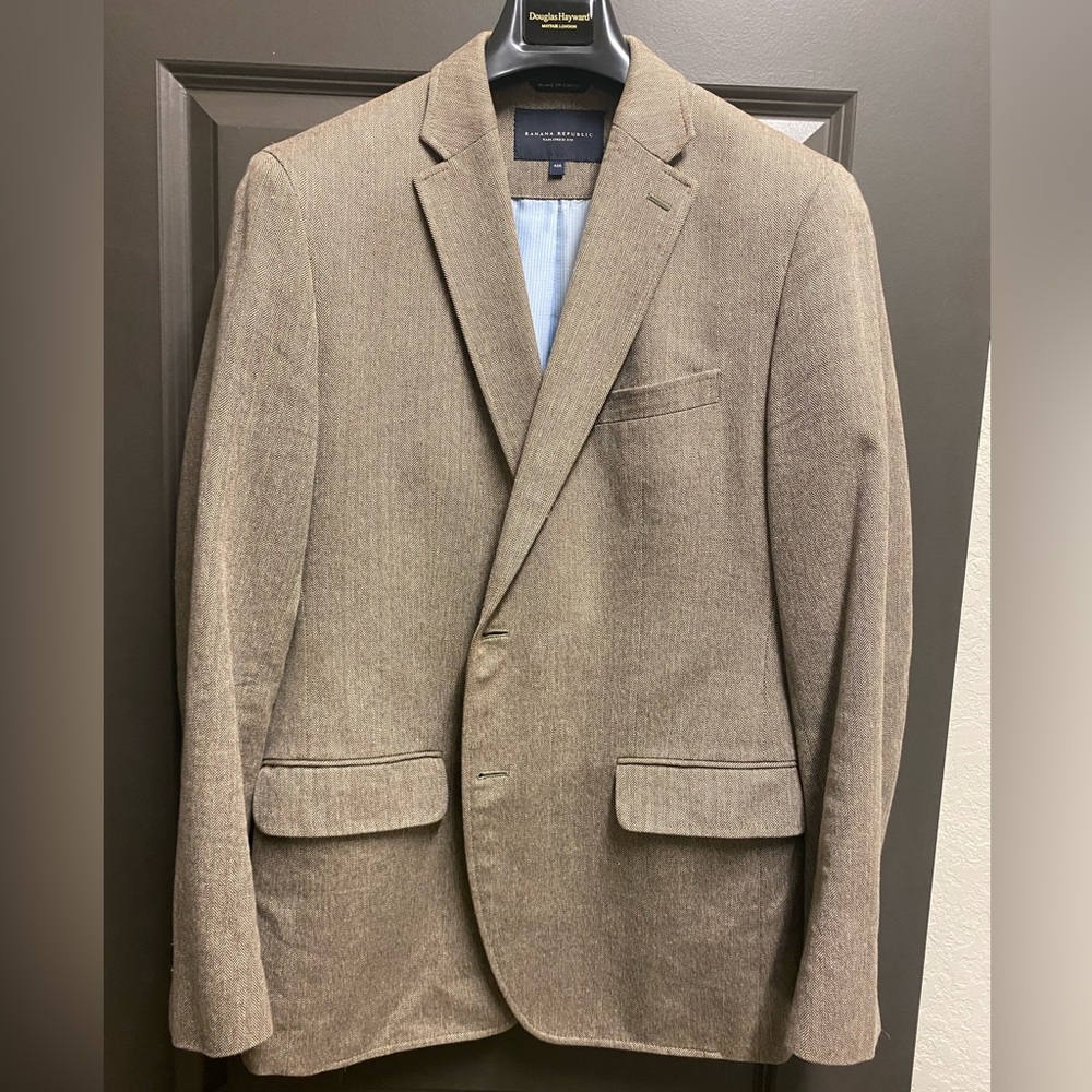 Mens 40R Herringbone Blazer
